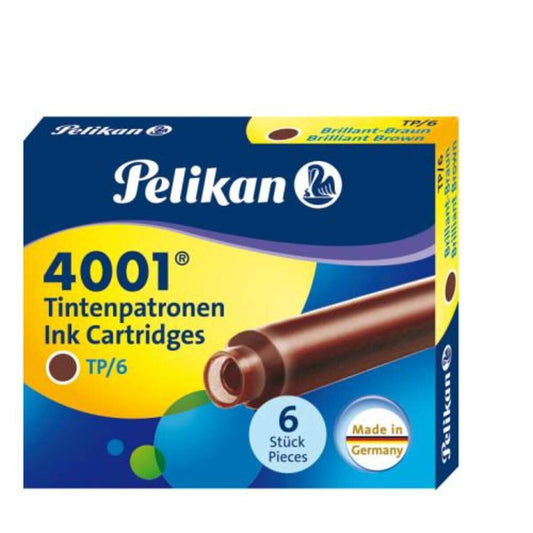 Pelikan Tintenpatronen 4001 braun, 6 Stück