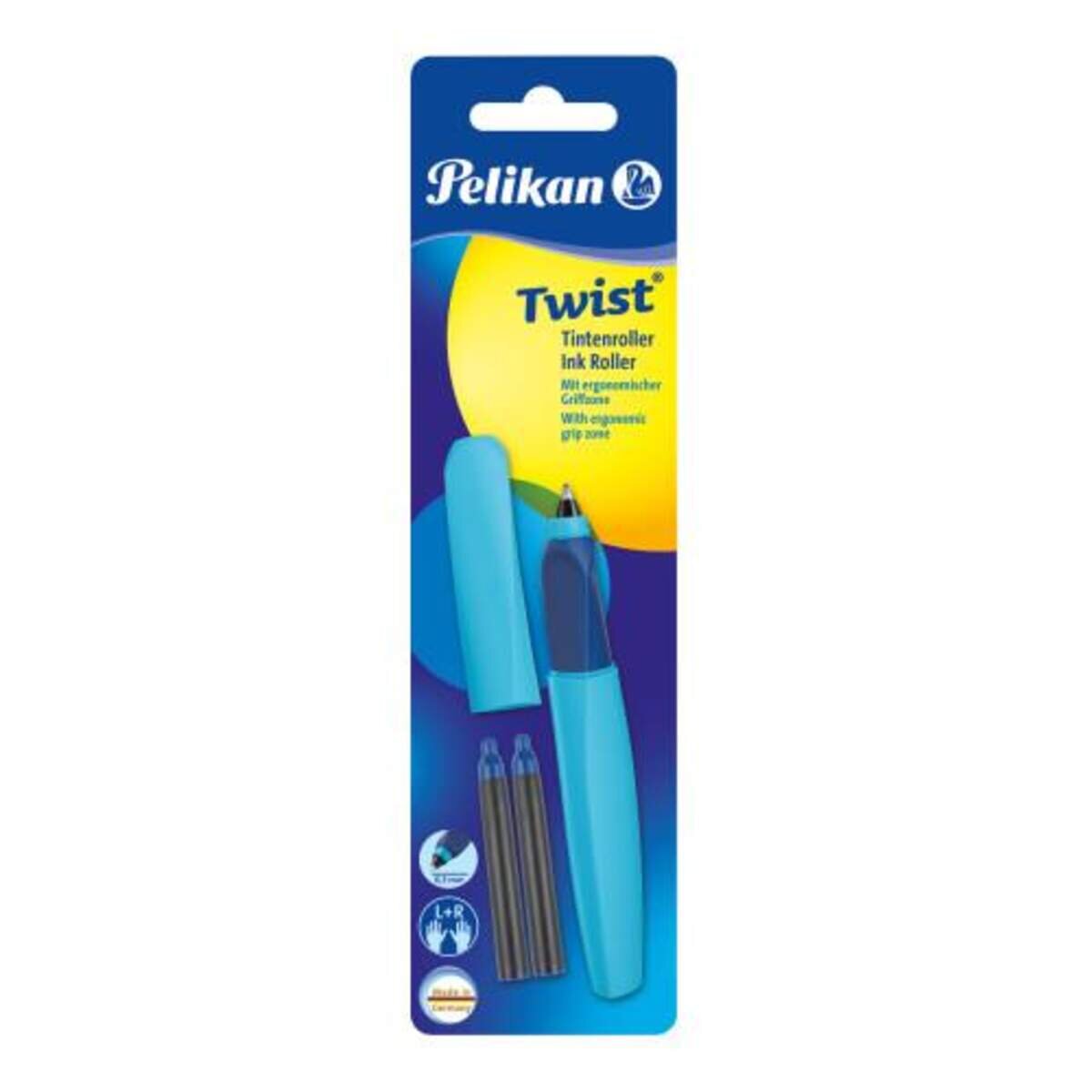 Pelikan Twist® Tintenroller Blau/Blau, universell für Rechts- und Linkshänder