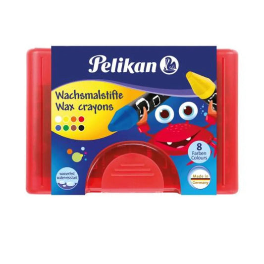 Pelikan Wachsmalstifte 665/8, 8 Stück in roter Box, rund