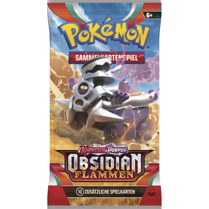 Pokemon Karmesin & Purpur - Obsidianflammen Booster, 1 Stück, Design sortiert