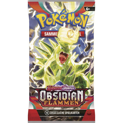 Pokemon Karmesin & Purpur - Obsidianflammen Booster, 1 Stück, Design sortiert