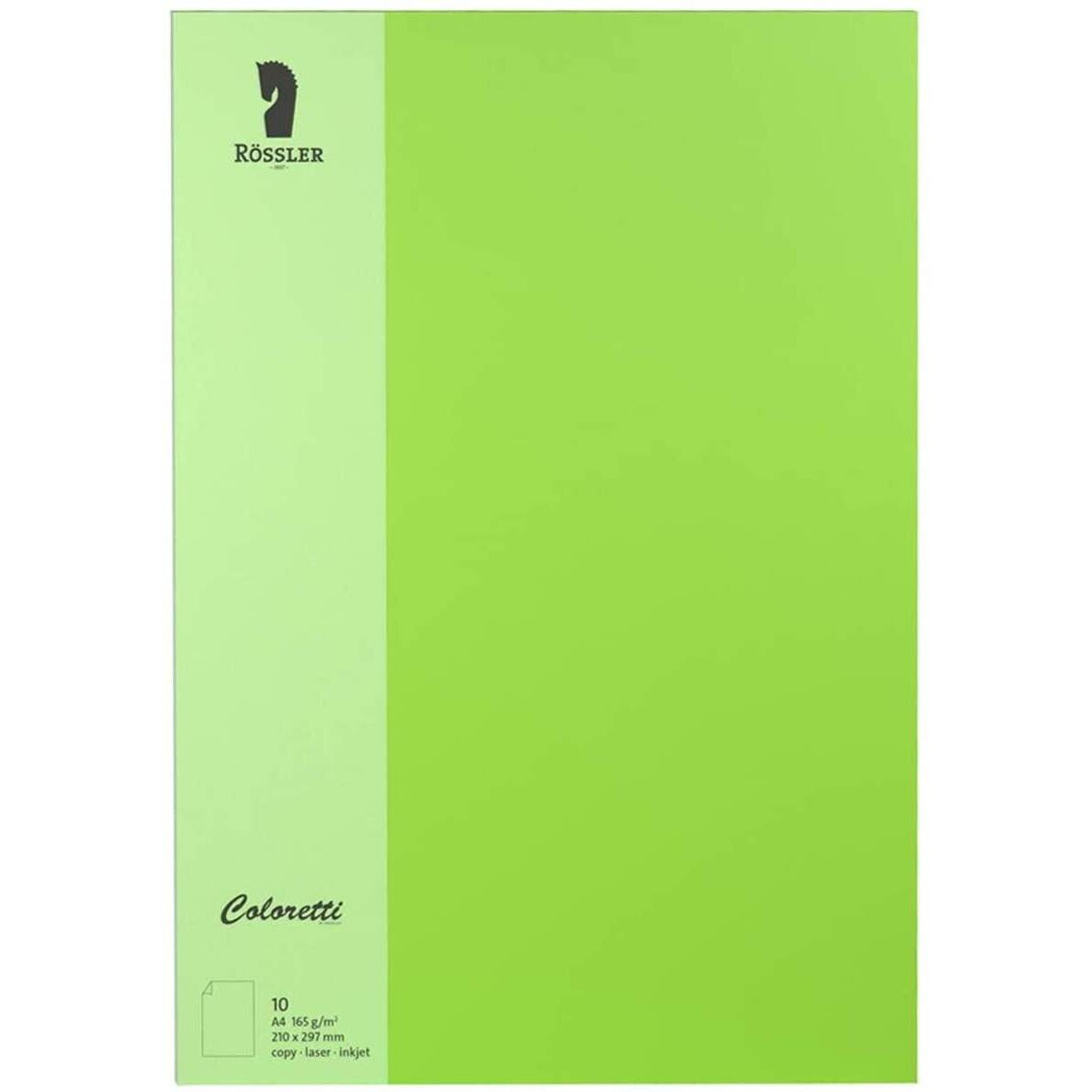 Rössler Coloretti Briefpapier, 165g/m², DIN A4, 10 Blatt, hellgrün