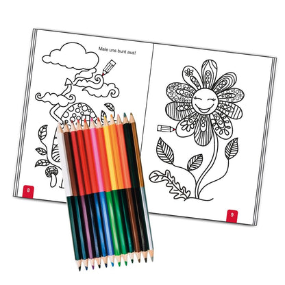 Roth Ausmal-Set+Buntstifte, Einhornportrait