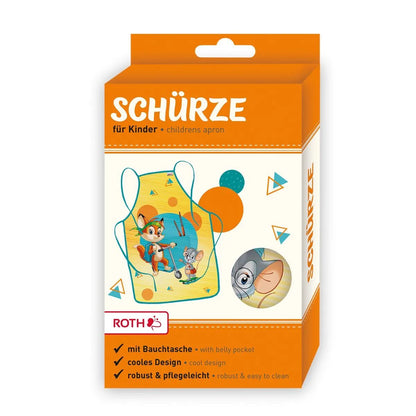 Roth Kinderschürze Fredo & Fitzi mit Tasche zum Malen und Basteln