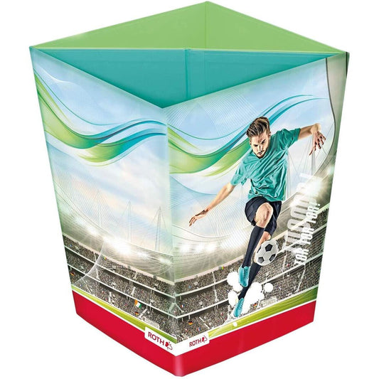 Roth Papierkorb Fußballstar, 10 Liter, eckig, 2 Fächer