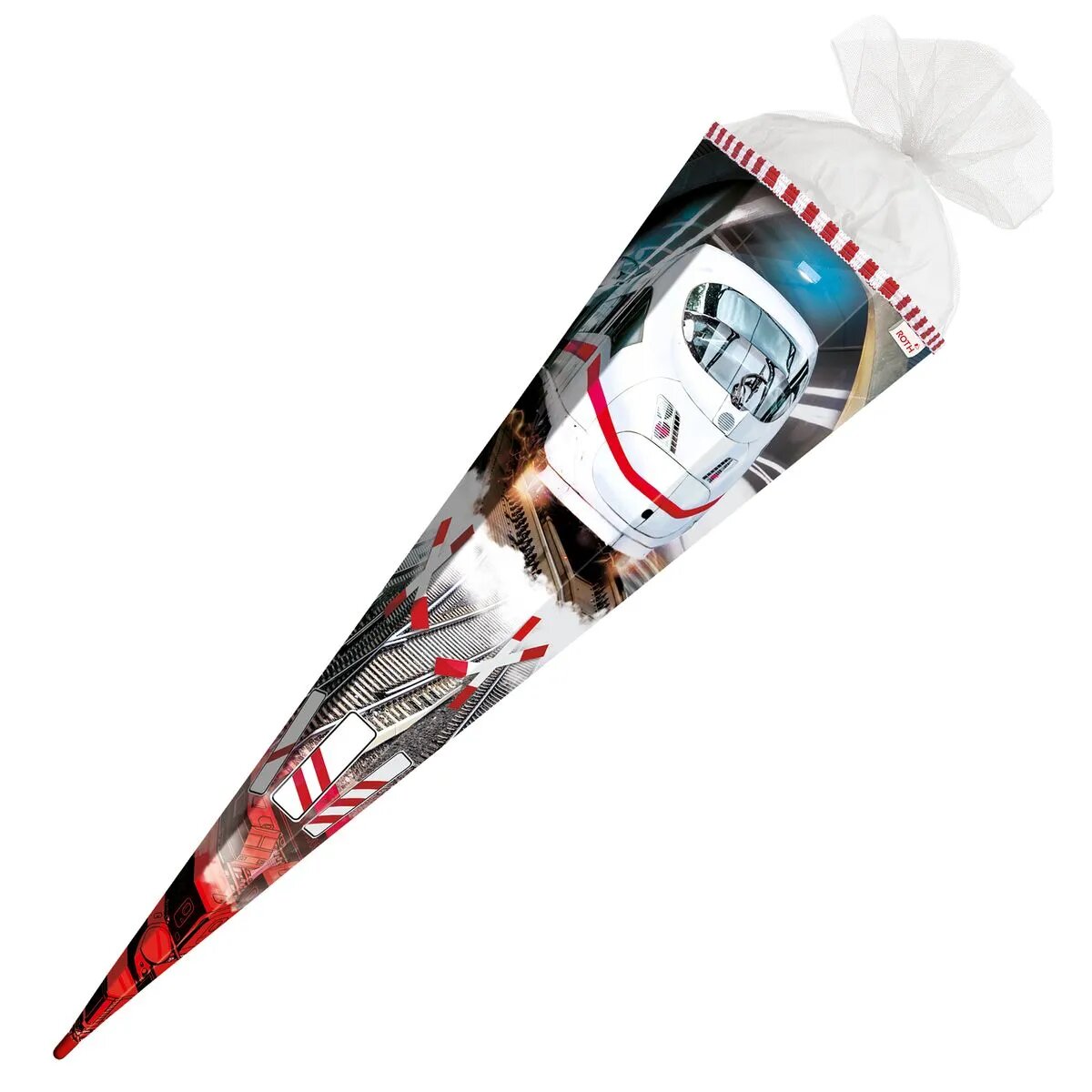 Roth Schultüte Schnellzug mit Tüllverschluss, 85 cm, eckig