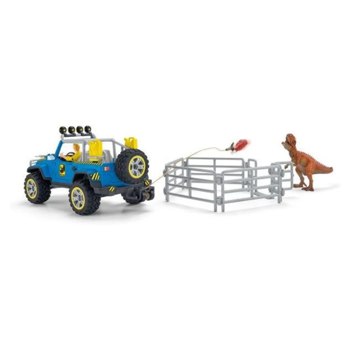 Schleich® 41464 Dinosaurs Spielset - Geländewagen mit Dino-Außenposten