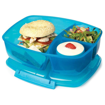 Sistema Lunchbox Triple Split mit Jogurt Behälter, sortiert
