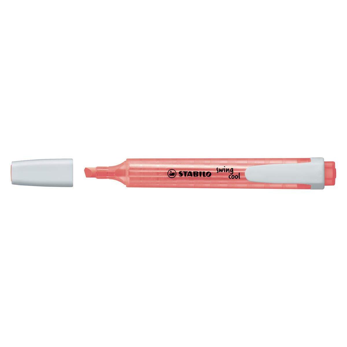 Textmarker - STABILO swing cool - Einzelstift - rot