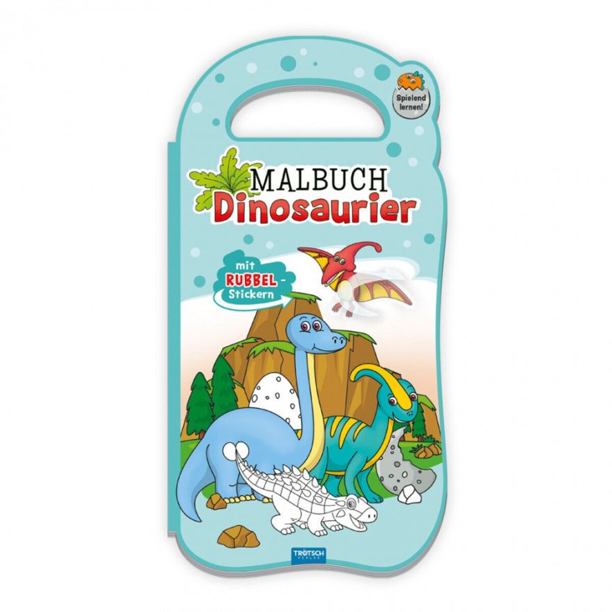 Trötsch Malbuch Rubbelsticker "Dino"