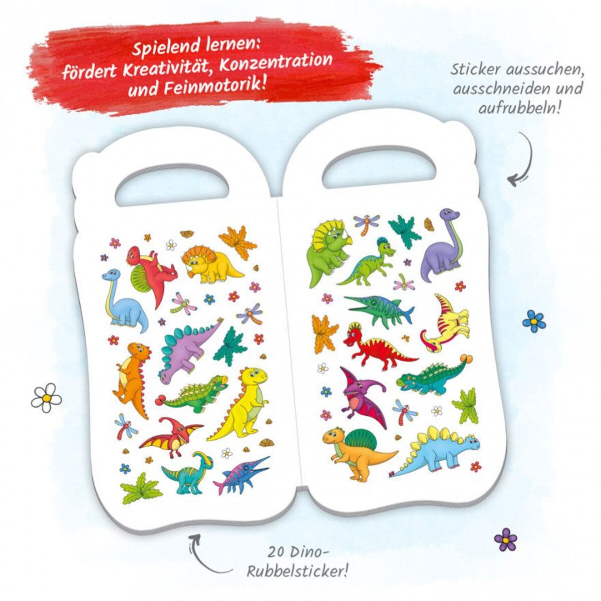 Trötsch Malbuch Rubbelsticker "Dino"