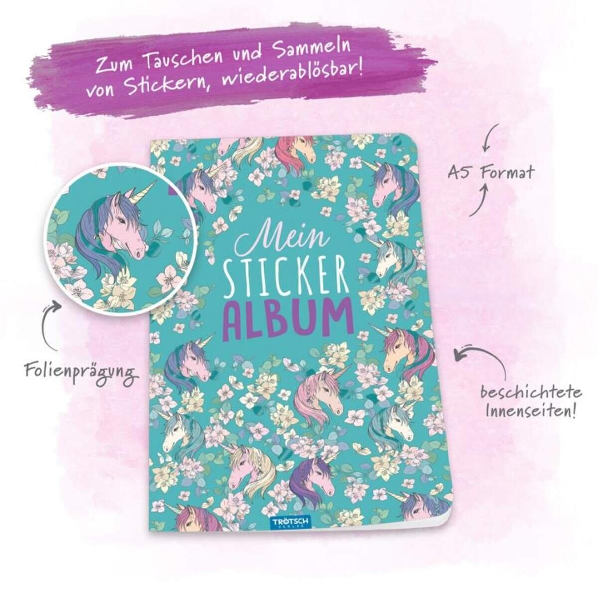 Trötsch Mein Stickeralbum Einhorn